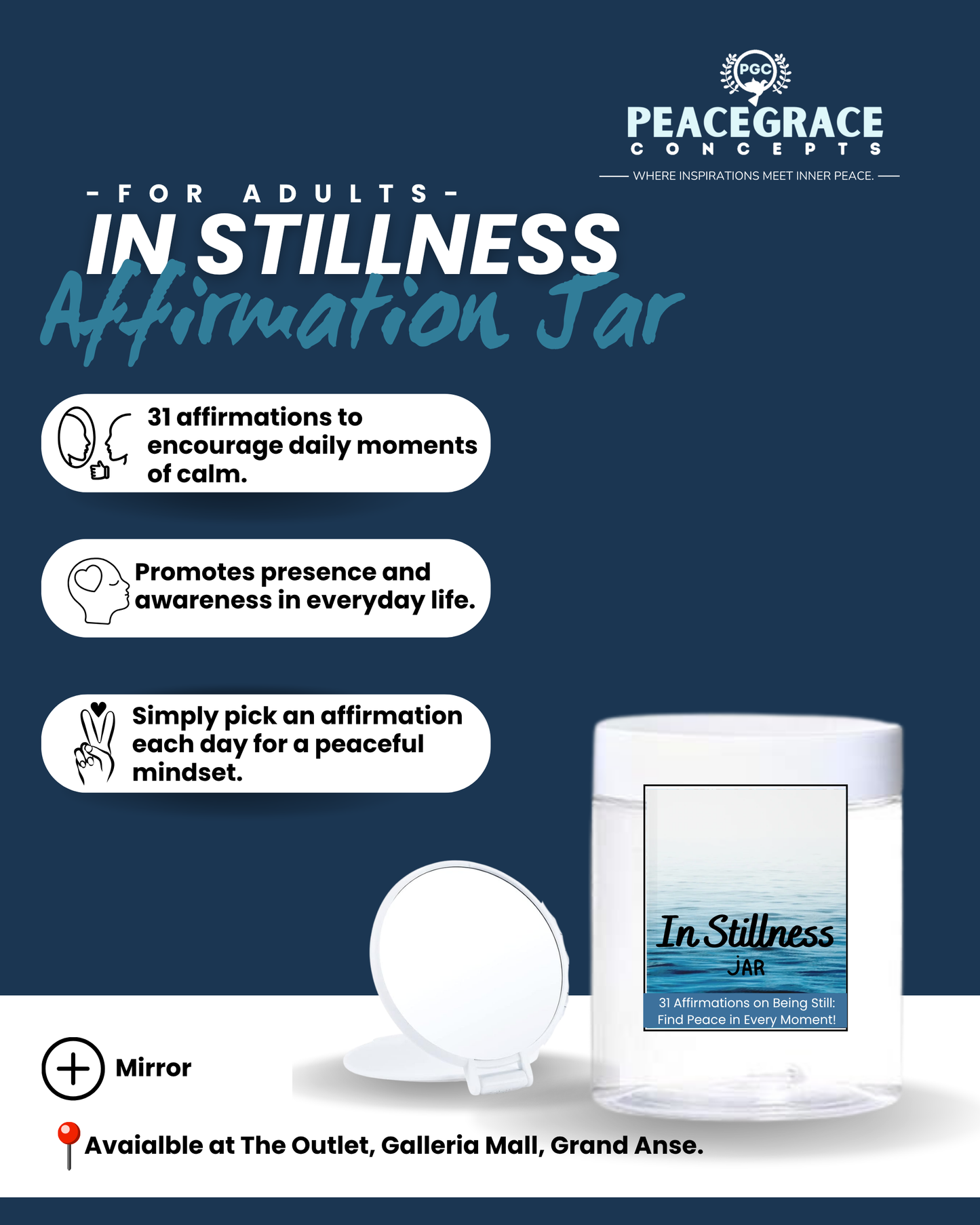 In Stillness Affirmation Jar