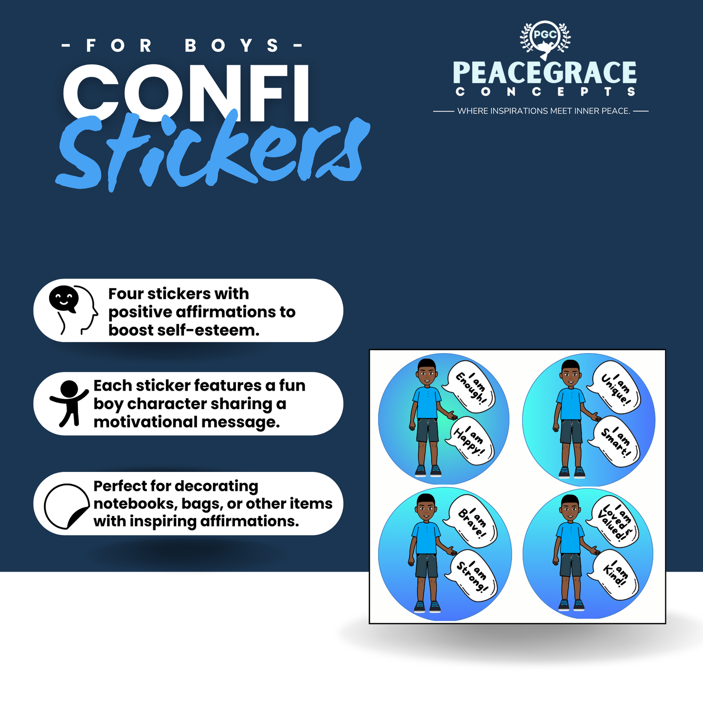 ConfiStickers for Boys – Confidence That Sticks!