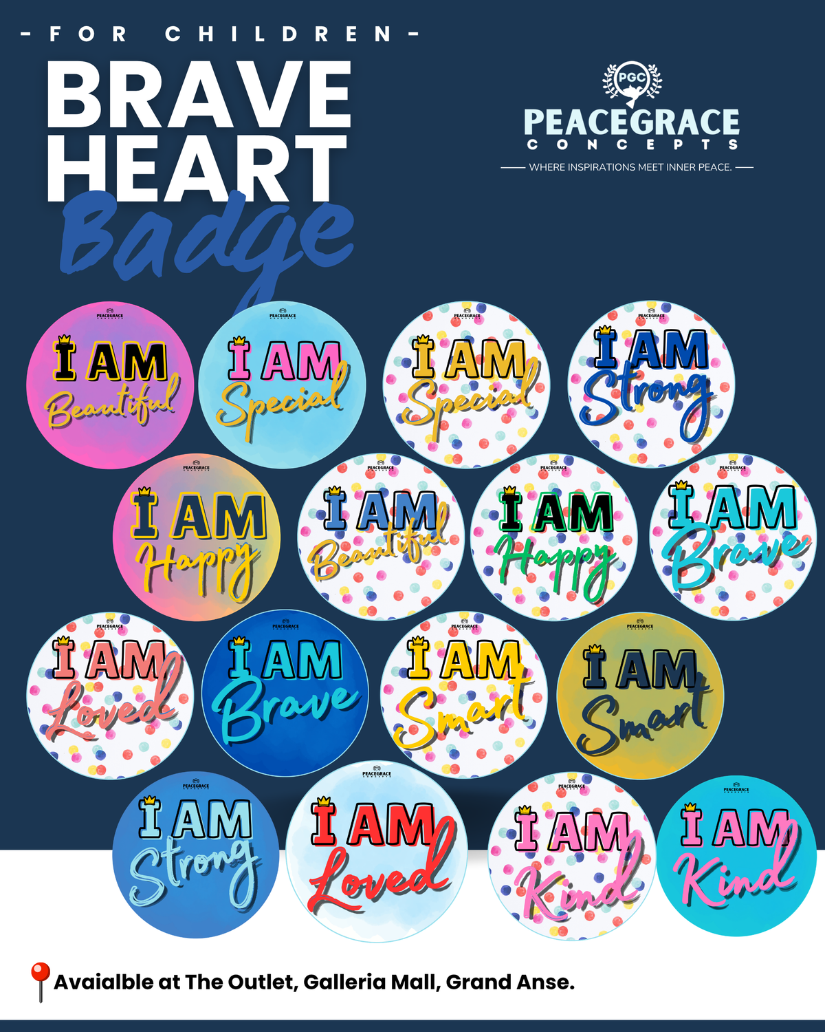 Brave Heart Affirmation Badge