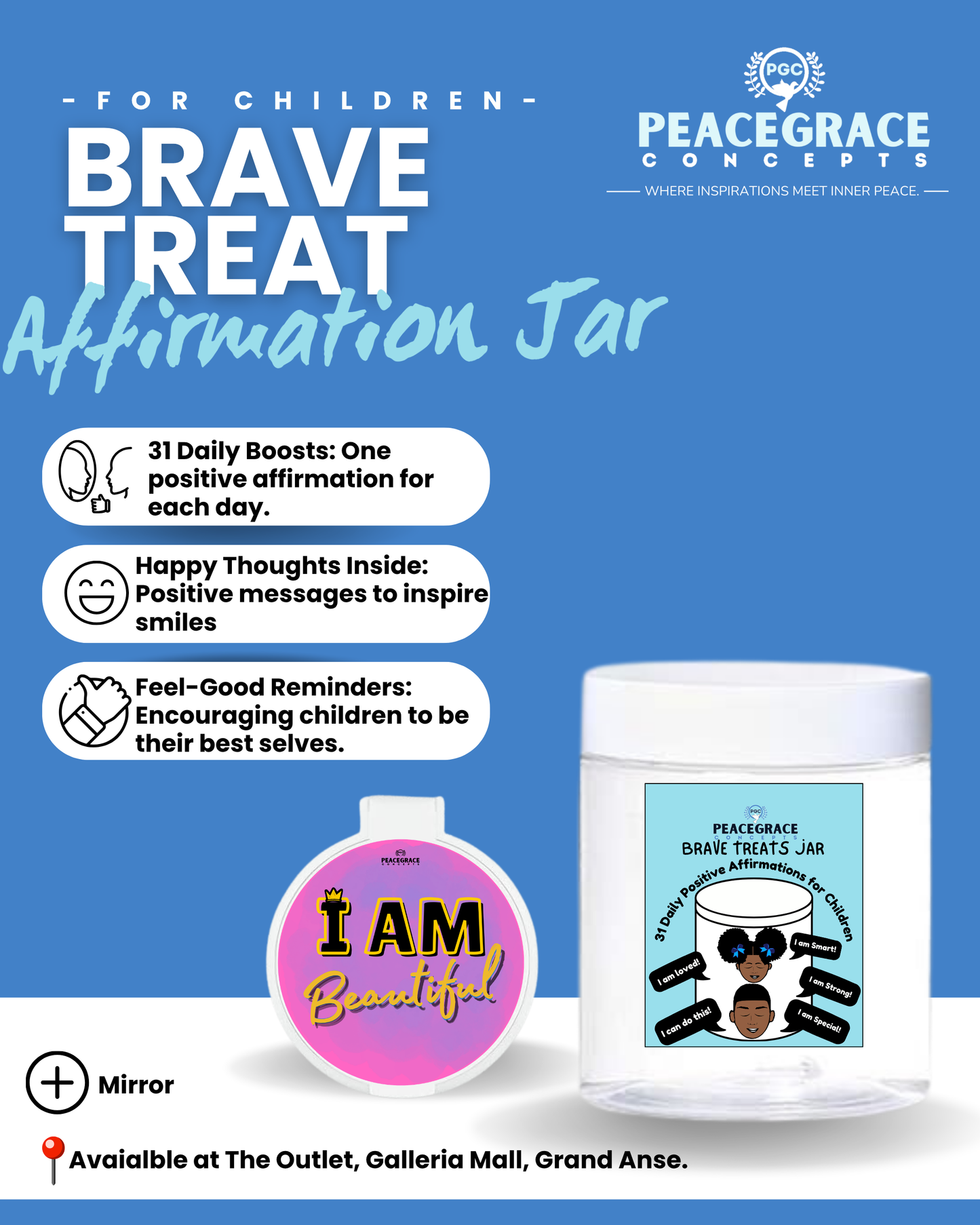 Brave Treats Affirmation Jar + Mirror