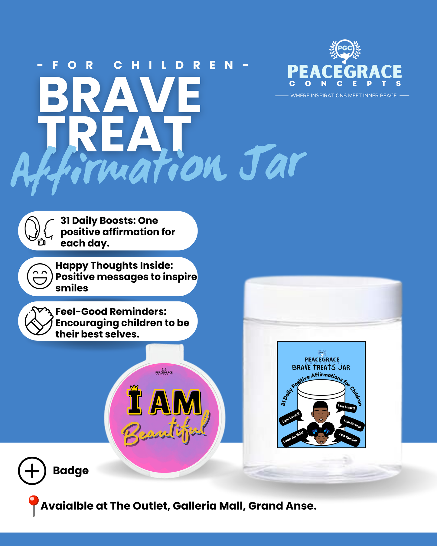 Brave Treats Affirmation Jar + Mirror