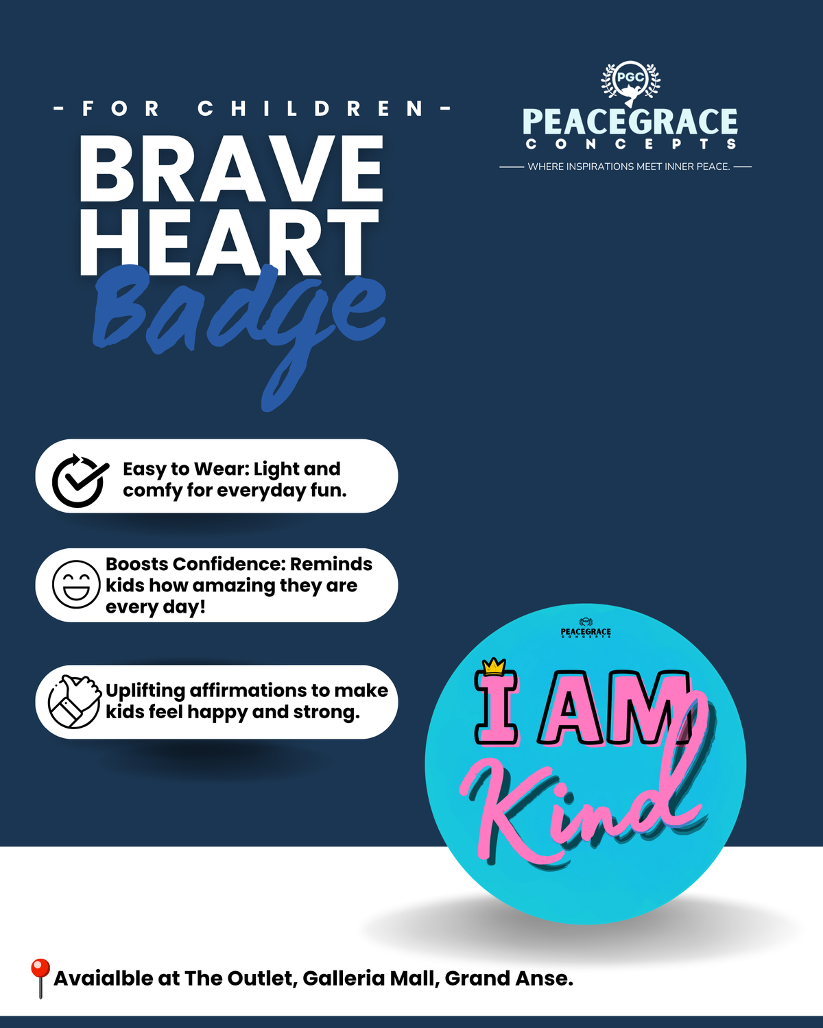 Brave Heart Affirmation Badge