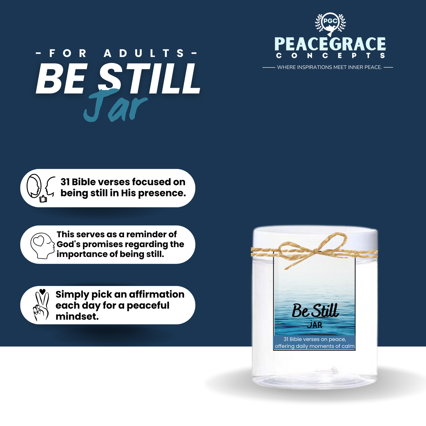 Be Still Bible Verses Jar